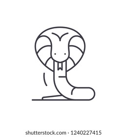 Boa line icon concept. Boa vector linear illustration, symbol, sign