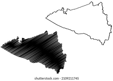 Mapa de ilustraciones vectoriales del municipio de Boa Nova (estado de Bahia, municipios de Brasil, República Federativa de Brasil), dibujo de dibujos animados Mapa Boa Nova