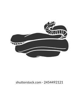 Boa Snake Icon Silhouette Illustration. Reptile Vektorgrafik Grafik Piktogramm Symbol Clip Art. Doodle Sketch Black Sign.