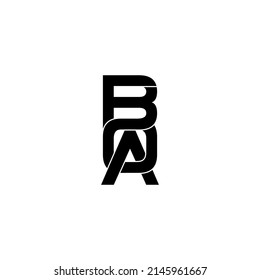 diseño del logotipo de la letra de la tipografía boa monograma