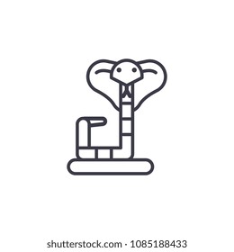 boa vector line icon, sign, illustration on background, editable strokes