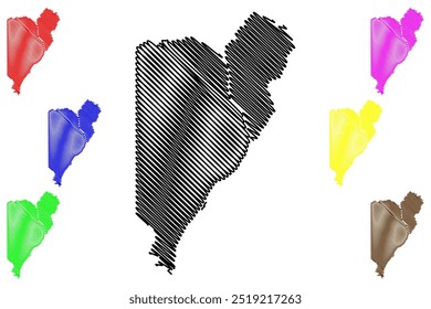 Boa Vista Gemeinde (Bundesstaat Roraima, Gemeinden von Brasilien, Föderative Republik Brasilien) Karte, Vektorgrafik, Skizze Boa Vista Karte