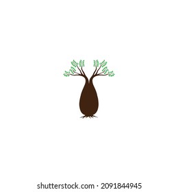 Boab Baobab Tree Logo Icon Vector Template. Concept of mother tree, robust, stable, strong.