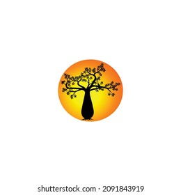 Boab Tree Logo Icon Vector Template. Concept of mother tree, robust, stable, strong