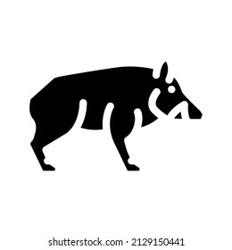 boar animal glyph icon vector. boar animal sign. isolated contour symbol black illustration
