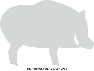 Boar Animal Silhouette Vector Illustration
