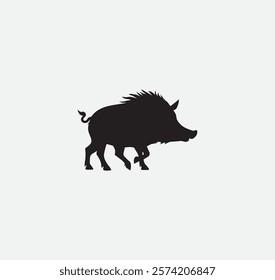 Boar animals with a black outline on it vector graphic
