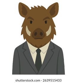 boar in a business suit animal vector on a white background
Vector animal in a suit on a white background