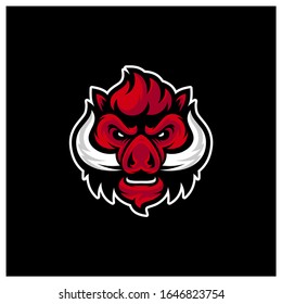 
Boar Esport gaming mascot logo template Vector. Modern Head Boar Logo Vector