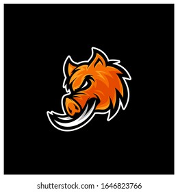 
Boar Esport gaming mascot logo template Vector. Modern Head Boar Logo Vector