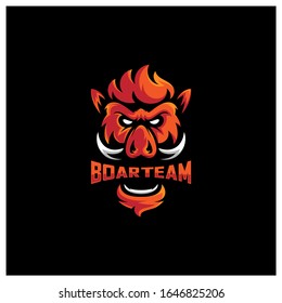 
Boar Esport gaming mascot logo template Vector. Modern Head Boar Logo Vector