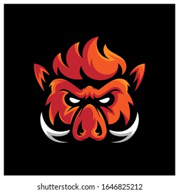 
Boar Esport gaming mascot logo template Vector. Modern Head Boar Logo Vector