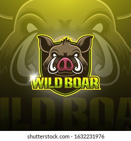 Boar esport mascot logo design