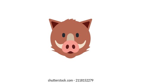 Boar-Gesicht, Vektorsymbol einzeln. Emoji-Illustration. Bärenvektoremoticon