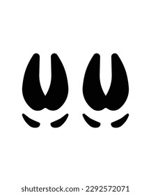 Boar Footprint Icon, Vektorgrafik am besten flach Symbol.