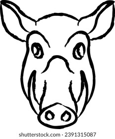 Boar hand drawn vector illustration
