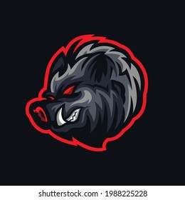 Boar Head Mascot Logo for Sport and Esport