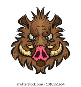boar head sketch vector illustration