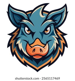 Boar Head Vector Design Illustration.