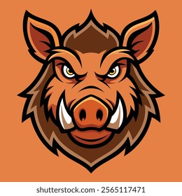 Boar Head Vector Design Illustration.