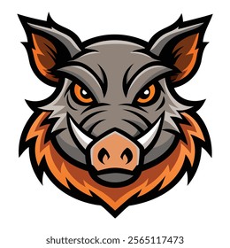 Boar Head Vector Design Illustration.