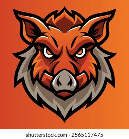 Boar Head Vector Design Illustration.