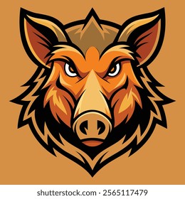 Boar Head Vector Design Illustration.