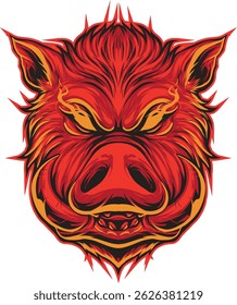 boar head vector illustration, can be used for mascot, logo, apparel and more