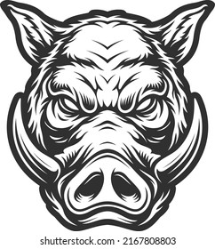 BOAR HEAD VECTOR ILLUSTRATION DESIGN