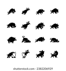 Boar icon design illustration template