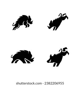 Boar icon design illustration template