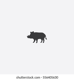 Boar icon silhouette vector illustration