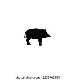 Boar icon. Simple style the wild nature travel poster background symbol. Boar brand logo design element. Boar t-shirt printing. Vector for sticker.
