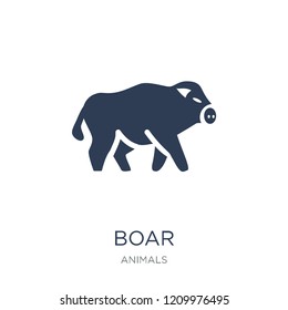 Boar icon. Trendy flat vector Boar icon on white background from animals collection, vector illustration can be use for web and mobile, eps10