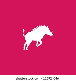 boar icon vector. boar sign on pink background. boar icon for web and app