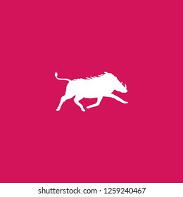 boar icon vector. boar sign on pink background. boar icon for web and app