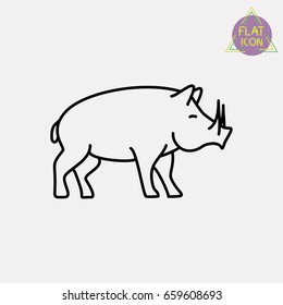 boar line icon