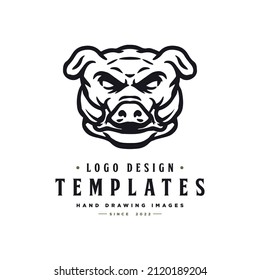 Inspiración en el logotipo de Boar, vector del logotipo de Cerdo.