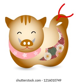 boar New Year card Animals icon