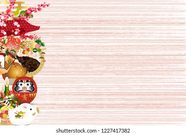 boar New Year card background