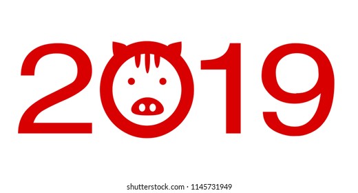 Boar New Year card Character icon