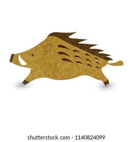 Boar New Year card icon