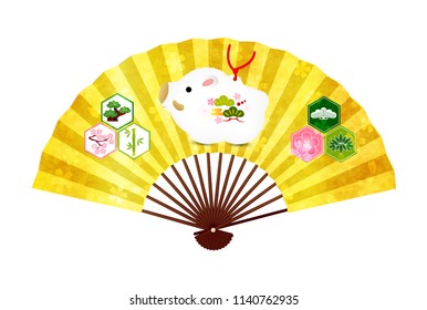 boar New Year card Kadomatsu New Year's card icon