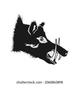 Boar Pig Swine Hog Face Head Vector Design Inspiration