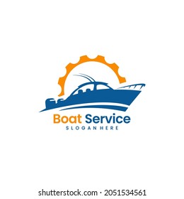 Boar repair and service premium vector logo