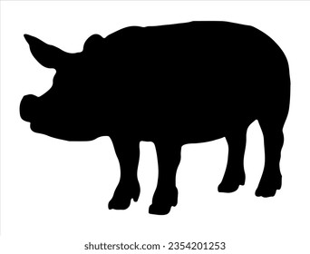Boar silhouette vector art white background
