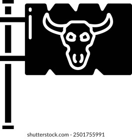 Boar solid glyph vector illustration