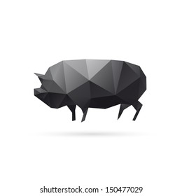Boar triangle shape abstract isolated on a white backgrounds