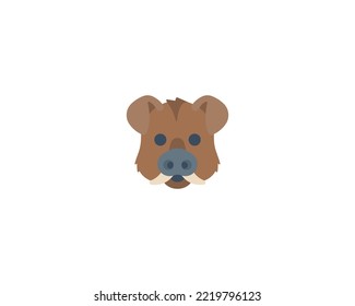 Boar vector isolated icon. Boar emoji illustration. Boar vector isolated emoticon
