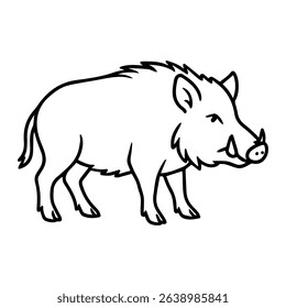 boar vector realistic line icon on white background
Vector line icon animal, wildlife